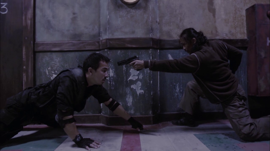 An image from the martial arts film The Raid